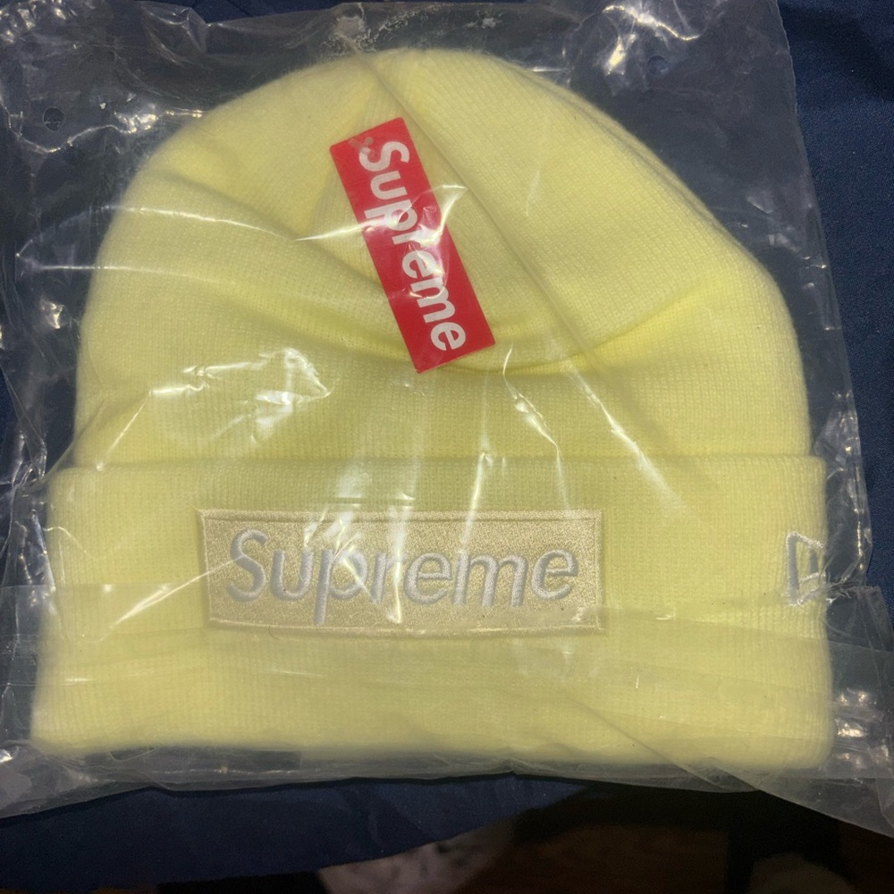Supreme X New Era Lime Green Beanie